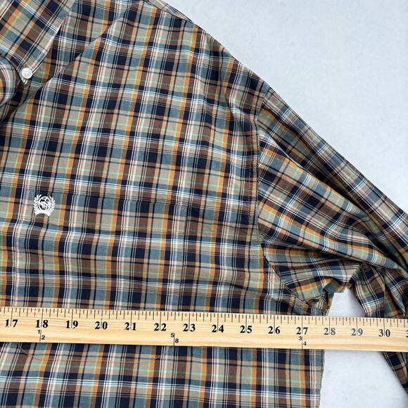 Cinch Mens Button Down Shirt Size XXL Brown Plaid Western Cowboy Contrast Cuff - Picture 12 of 14
